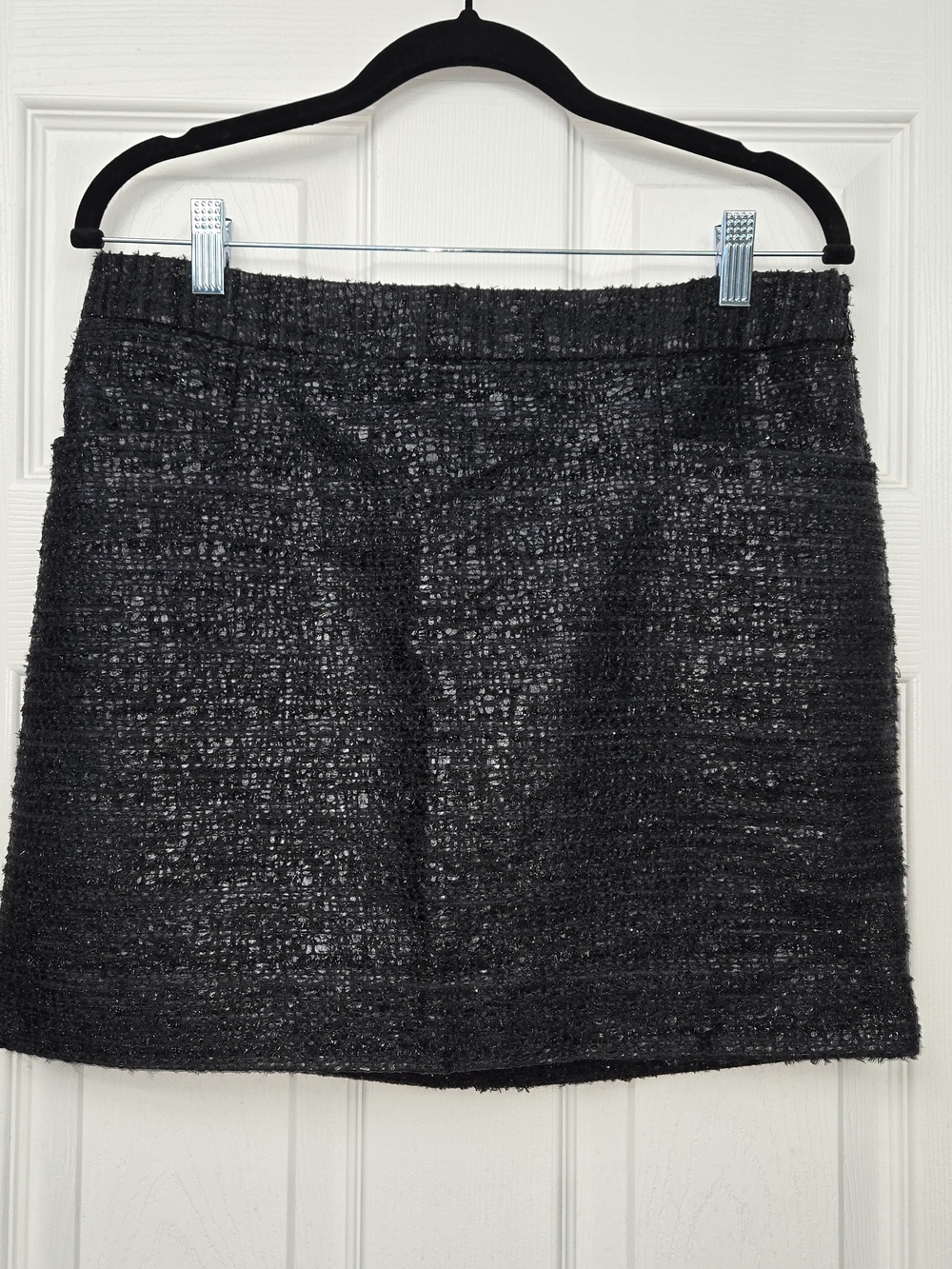 The Limited Womens Size 8 Black Tweed Boucle Mini Skirt Dark Academia Goth